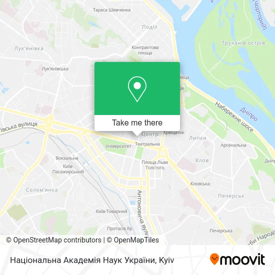 Карта Національна Академія Наук України