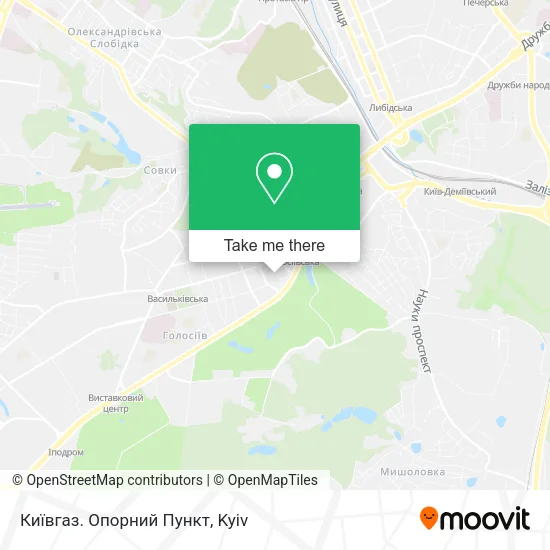 Карта Київгаз. Опорний Пункт