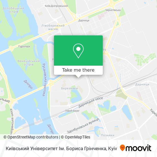 Київський Університет Ім. Бориса Грінченка map