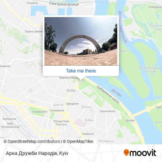 Карта Арка Дружби Народів