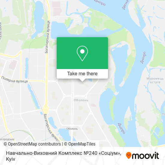 Карта Навчально-Виховний Комплекс №240 «Соціум»
