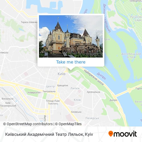 Київський Академічний Театр Ляльок map