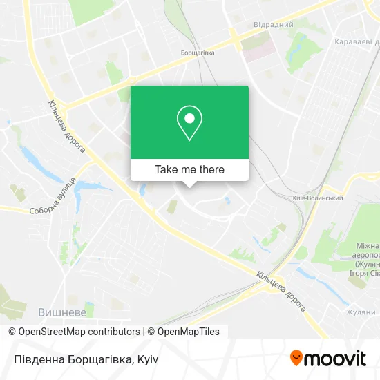 Карта Південна Борщагівка