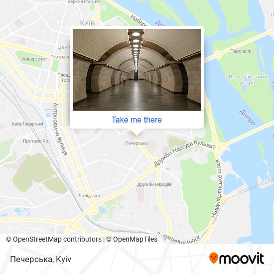 Печерська map