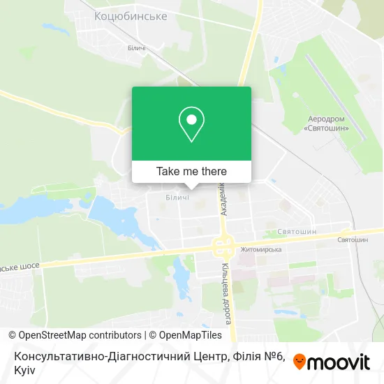 Карта Консультативно-Діагностичний Центр, Філія №6