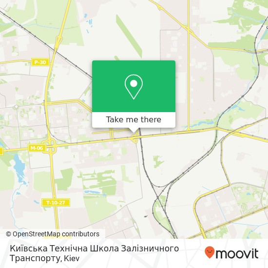 Карта Київська Технічна Школа Залізничного Транспорту