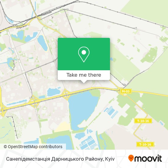 Карта Санепідемстанція Дарницького Району