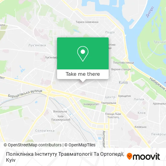 Поліклініка Інституту Травматології Та Ортопедії map