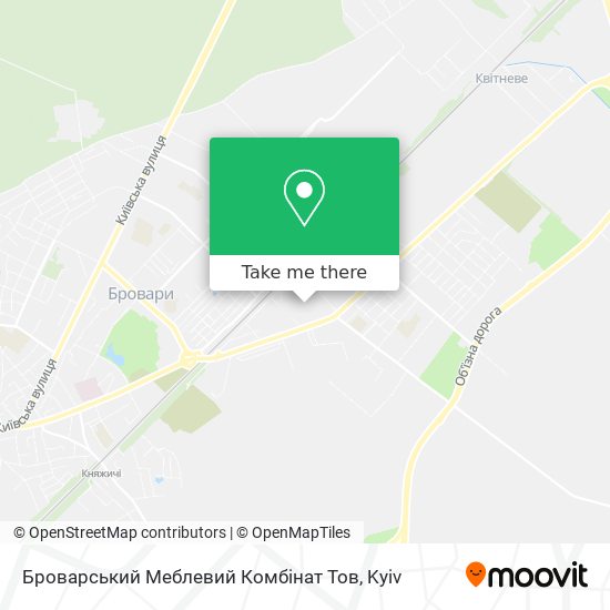 Карта Броварський Меблевий Комбінат Тов