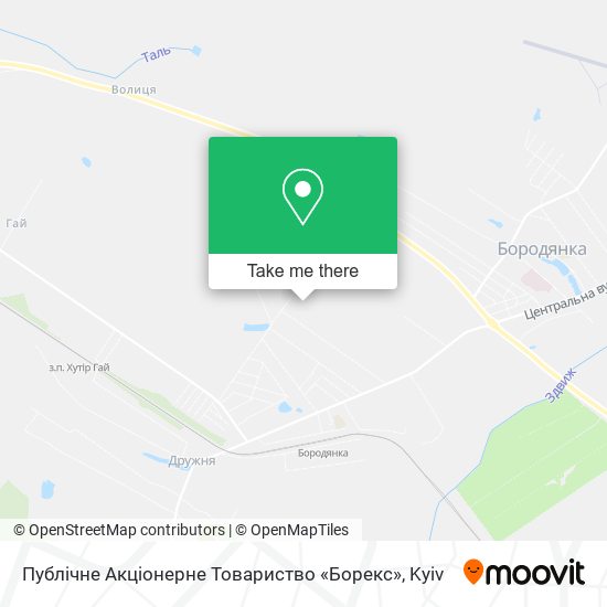 Карта Публічне Акціонерне Товариство «Борекс»