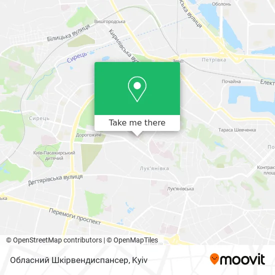 Карта Обласний Шкірвендиспансер