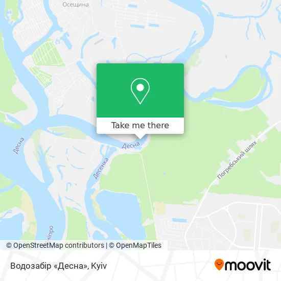 Карта Водозабір «Десна»