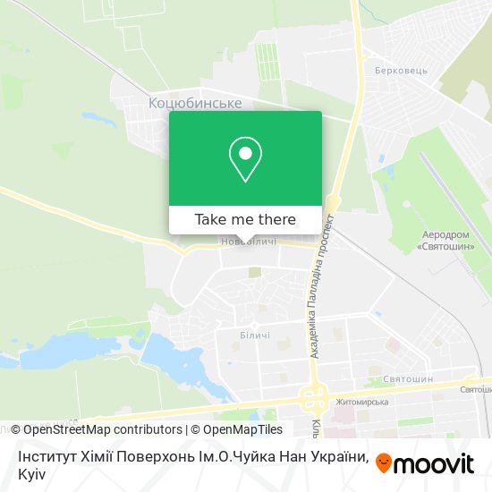 Інститут Хімії Поверхонь Ім.О.Чуйка Нан України map