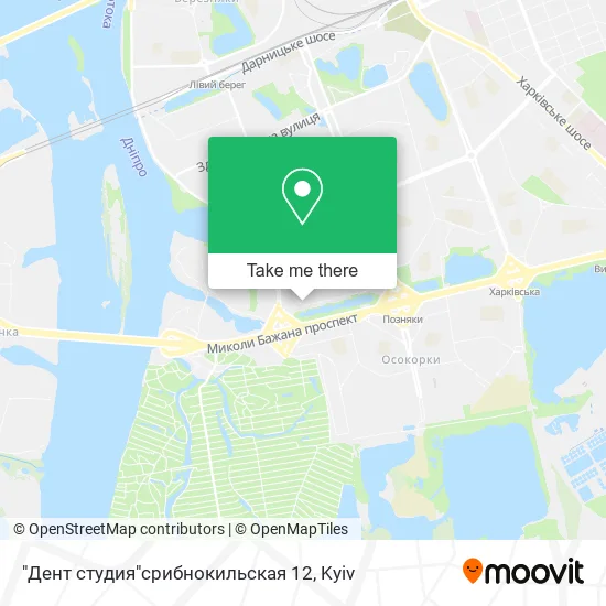 Карта "Дент студия"срибнокильская 12