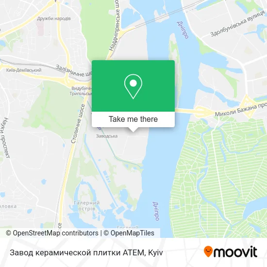 Карта Завод керамической плитки АТЕМ