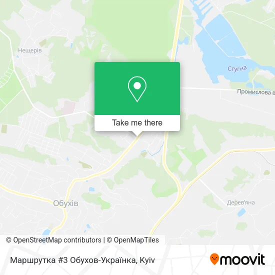 Карта Маршрутка #3 Обухов-Українка