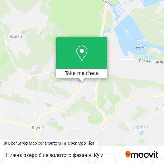Нижнє озеро біля золотого фазанів map
