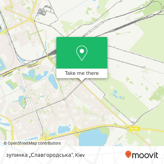 зупинка „Славгородська“ map