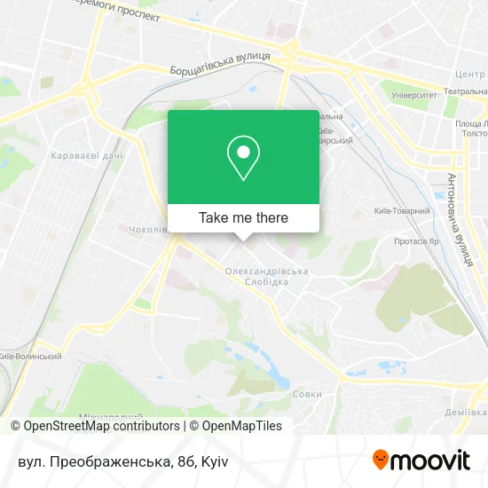 Карта вул. Преображенська, 8б