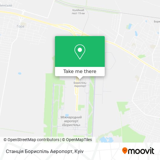 Карта Станція Бориспіль Аеропорт