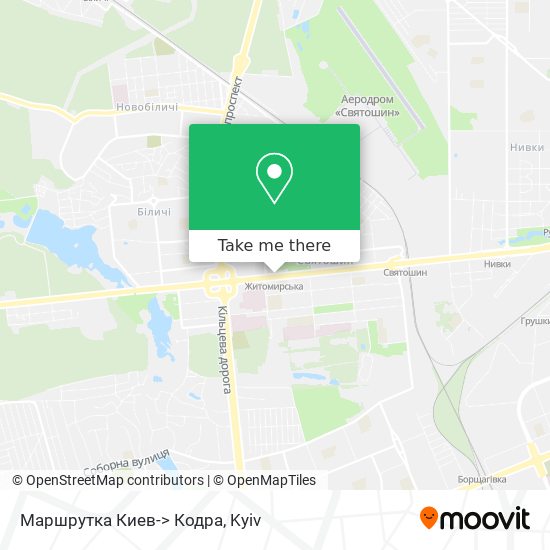 Маршрутка Киев-> Кодра map