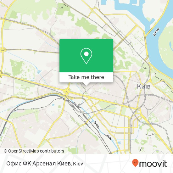 Карта Офис ФК Арсенал Киев
