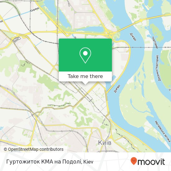 Гуртожиток КМА на Подолі map