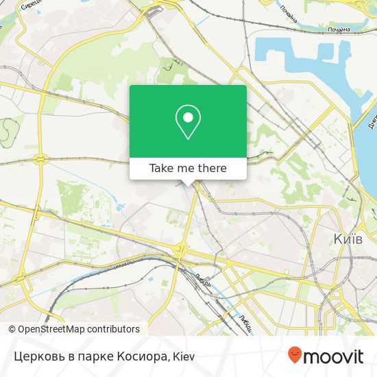 Карта Церковь в парке Косиора