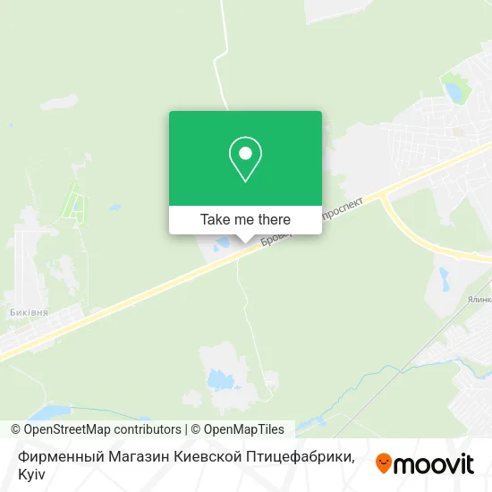 Карта Фирменный Магазин Киевской Птицефабрики