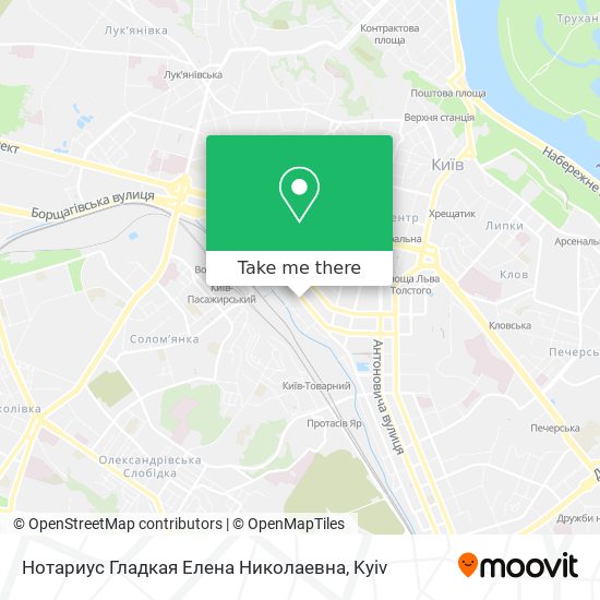 Карта Нотариус Гладкая Елена Николаевна