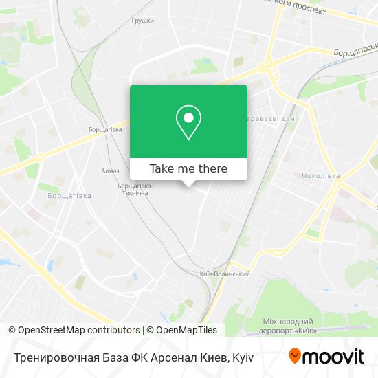 Карта Тренировочная База ФК Арсенал Киев