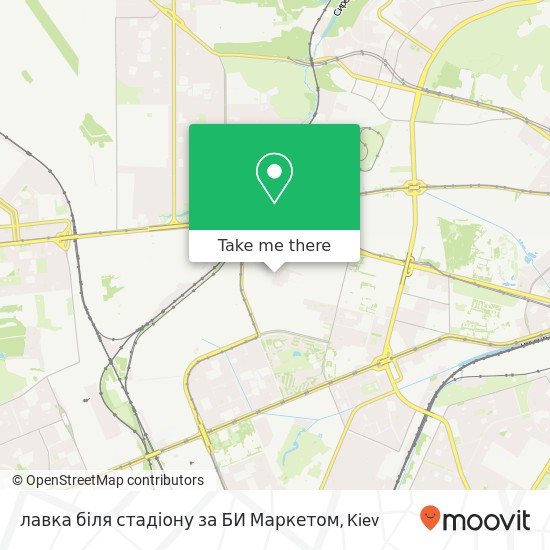 лавка біля стадіону за БИ Маркетом map