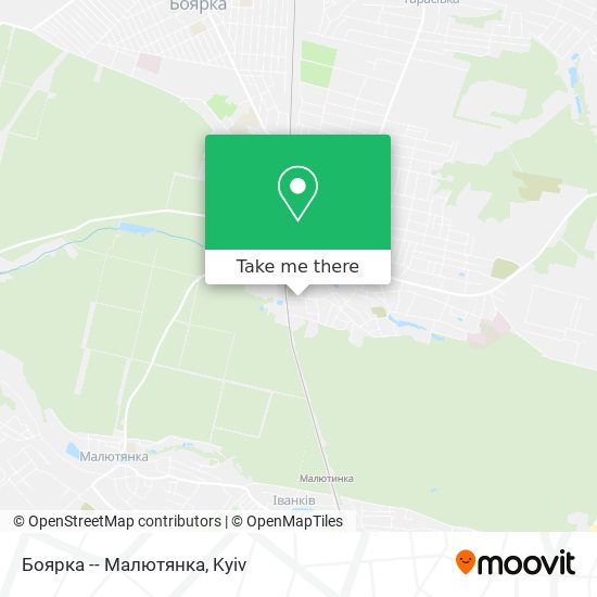 Боярка -- Малютянка map