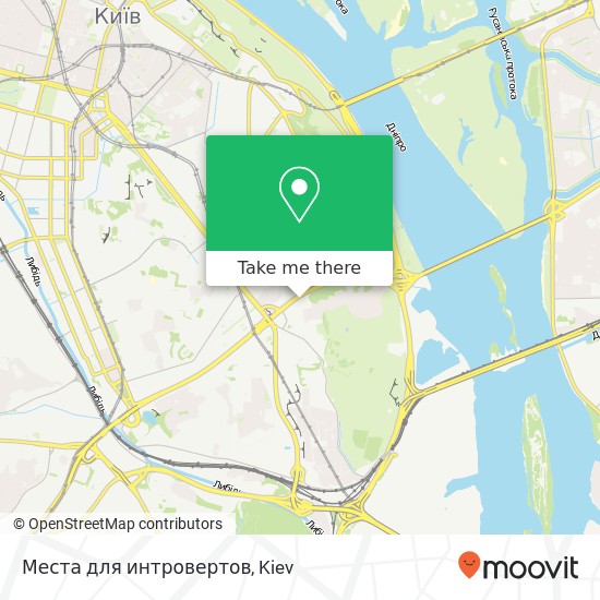 Места для интровертов map