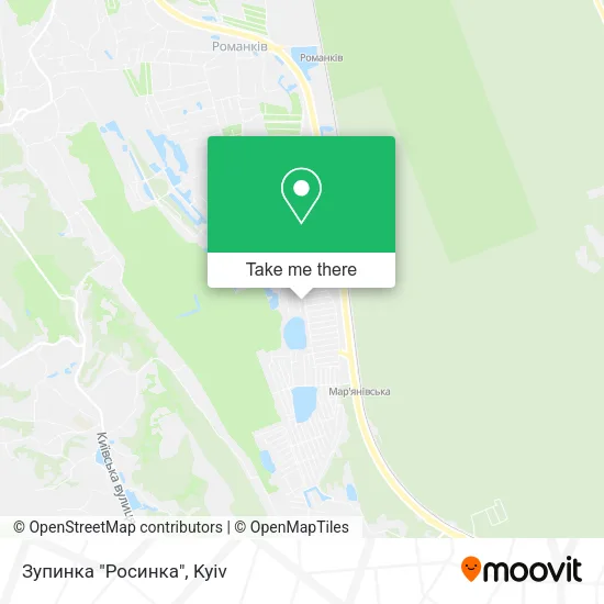 Карта Зупинка "Росинка"