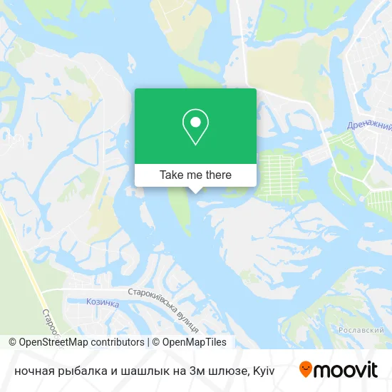 Карта ночная рыбалка и шашлык на 3м шлюзе