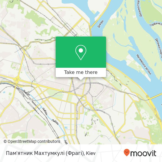 Пам'ятник Махтумкулі (Фрагі) map