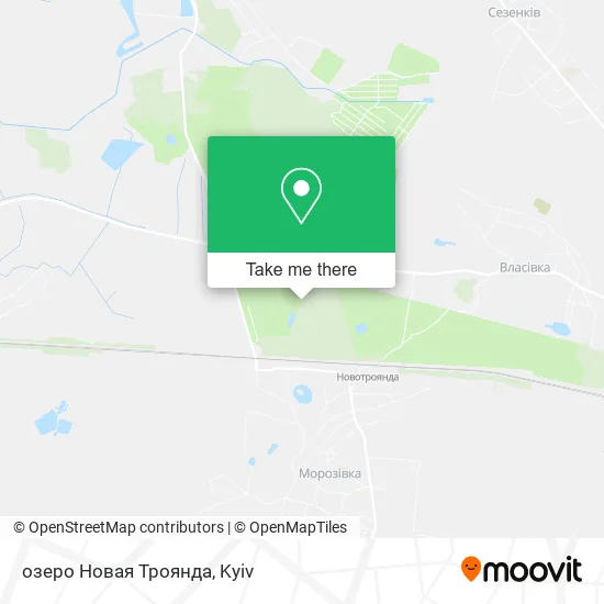 Карта озеро Новая Троянда