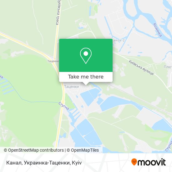 Карта Канал, Украинка-Таценки