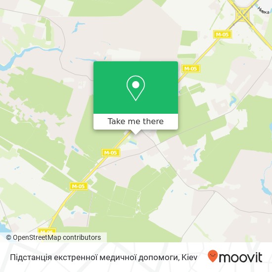 Підстанція екстренної медичної допомоги map