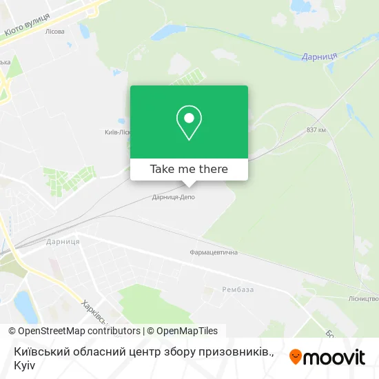 Київський обласний центр збору призовників. map