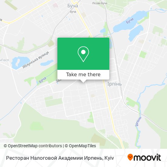 Ресторан Налоговой Академии Ирпень map