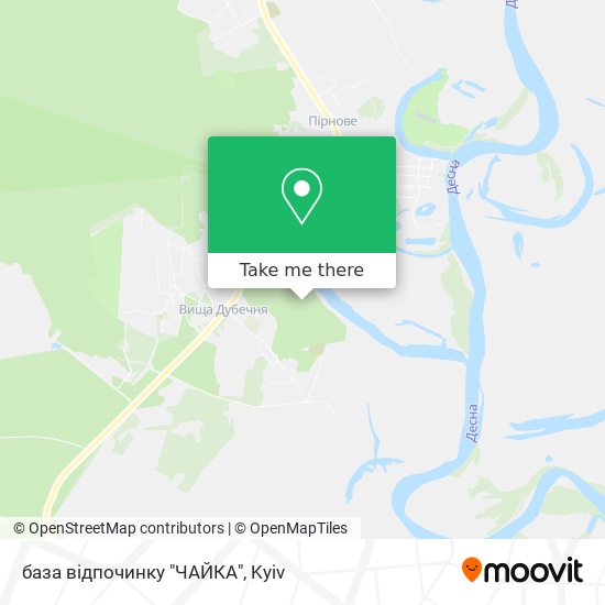 база відпочинку "ЧАЙКА" map