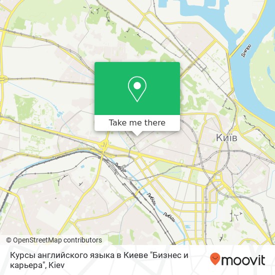 Курсы английского языка в Киеве "Бизнес и карьера" map