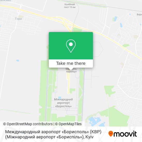 Карта Международный аэропорт «Борисполь» (KBP) (Міжнародний аеропорт «Бориспіль»)