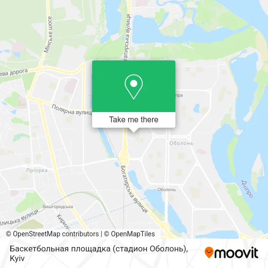 Карта Баскетбольная площадка (стадион Оболонь)