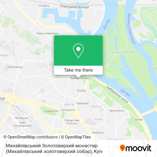 Карта Михайлівський Золотоверхий монастир (Михайлівський золотоверхий собор)