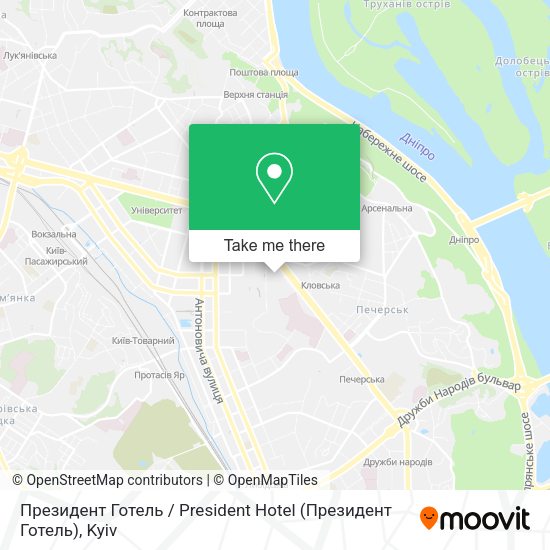 Карта Президент Готель / President Hotel