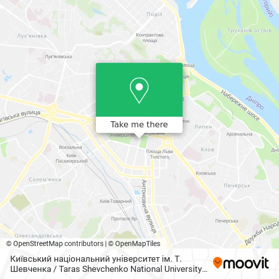Київський національний університет ім. Т. Шевченка / Taras Shevchenko National University map