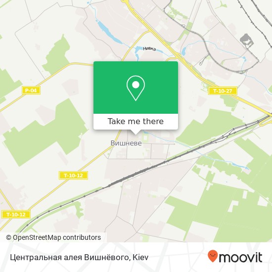 Центральная алея Вишнёвого map